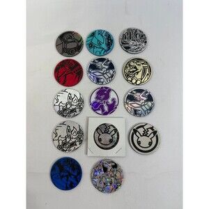 Official Pokemon Coins Large Lot of 14 coins With Duplicates